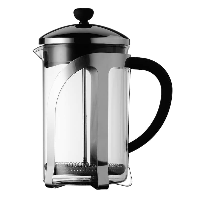 French Press Coffee Maker Percolator Pot,800ml Clear,Insulated On