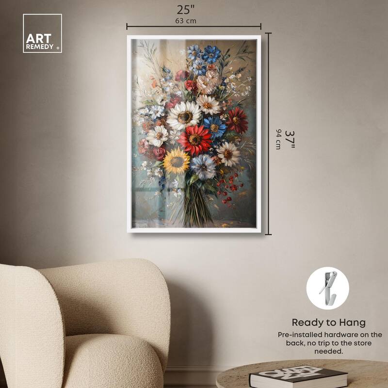 Symphony of Flowers I Shadowbox by Art Remedy
