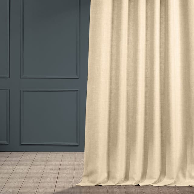 Exclusive Fabrics Italian Faux Linen Curtain (1 Panel)