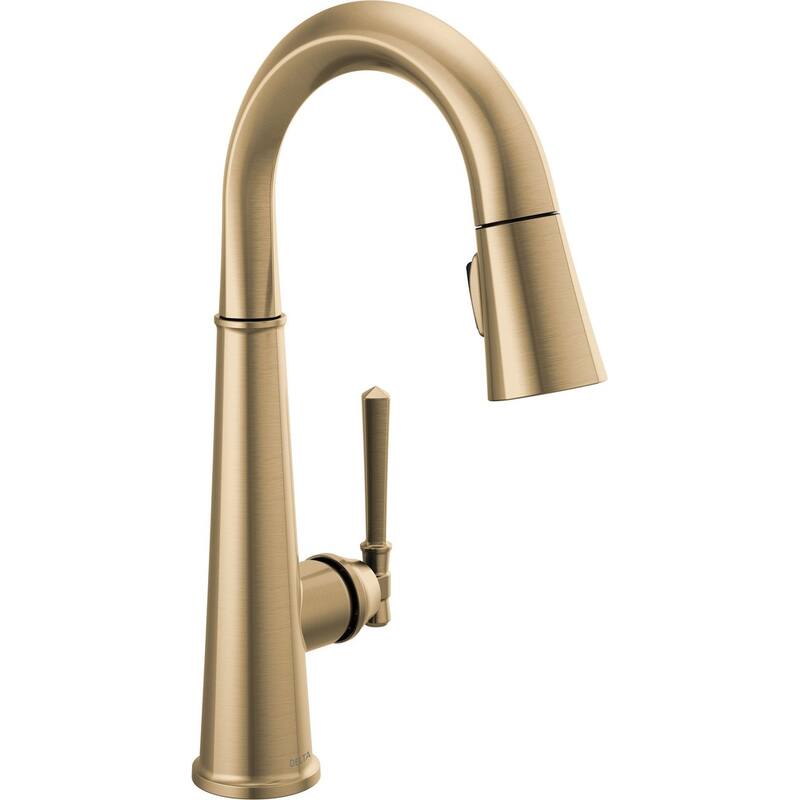 Delta Emmeline 1.8 GPM Single Hole Pull Down Bar/Prep Faucet with