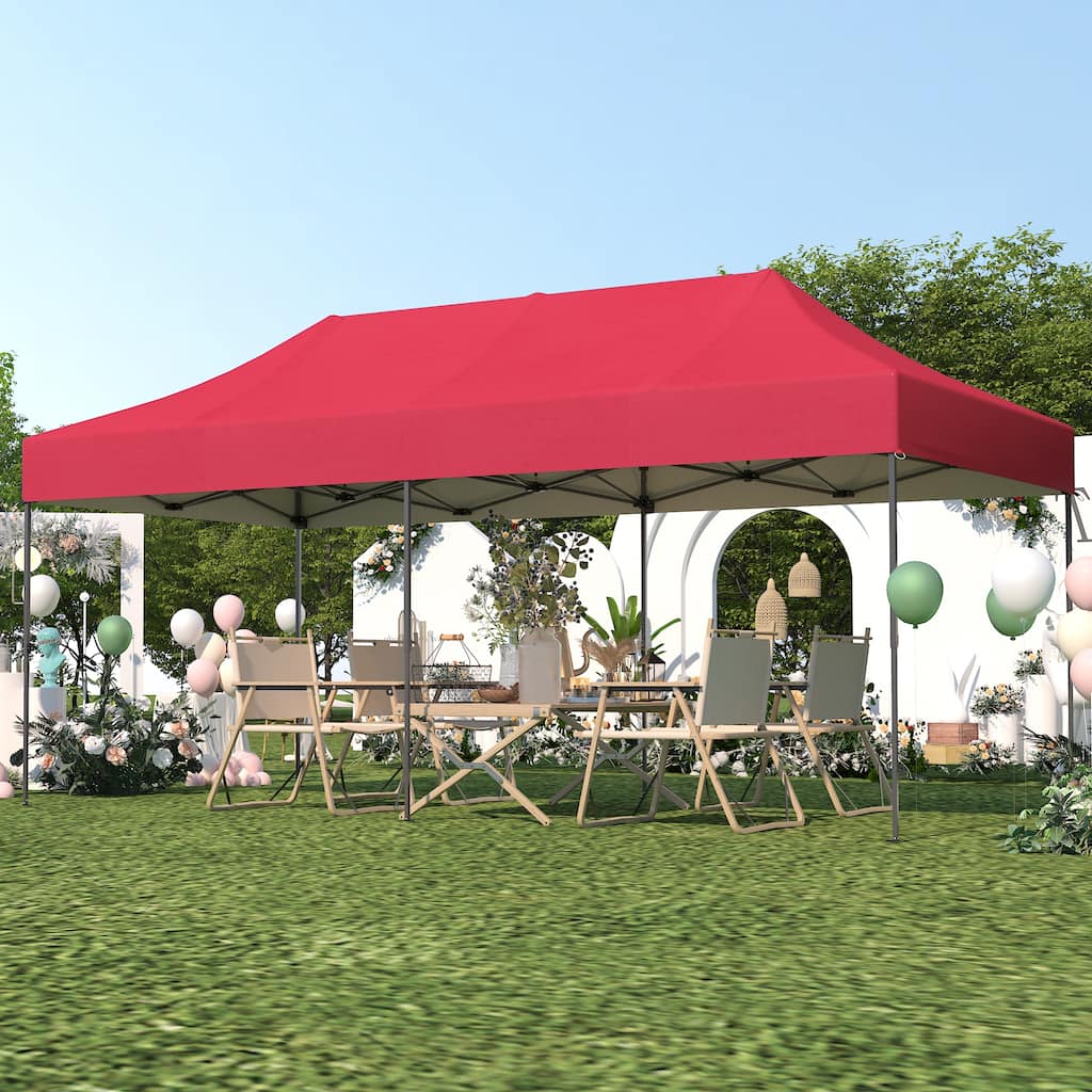 Ainfox 10x20 Heavy Duty Pop up Canopy Tent,Outdoor Shade Instant Folding Event Gazebo with Wheeled Bag