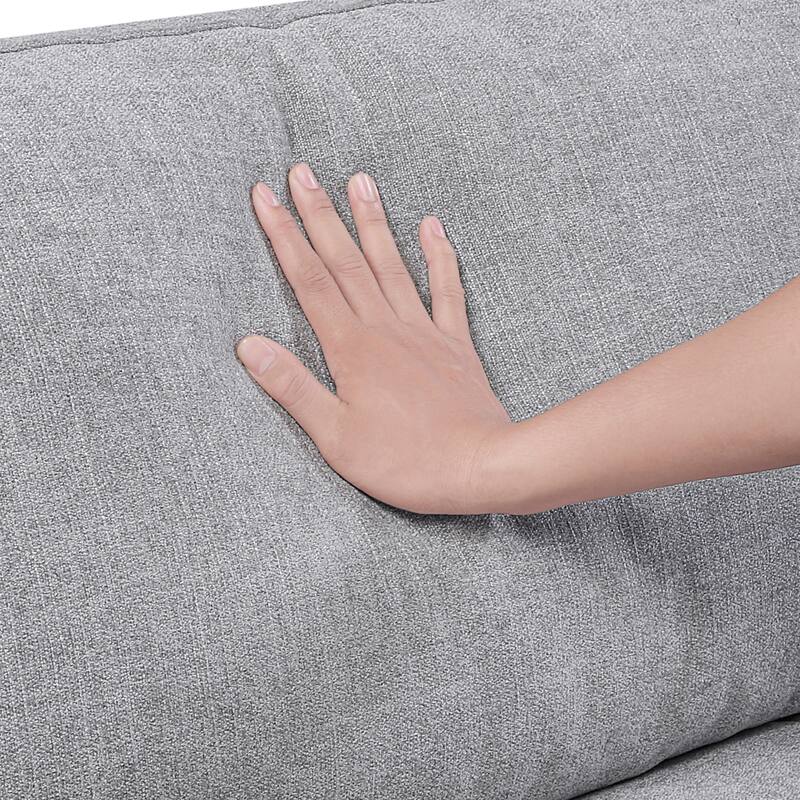 Mackay 143" Textured 5-Piece Modular Sectional Sofa with Armrest Tray