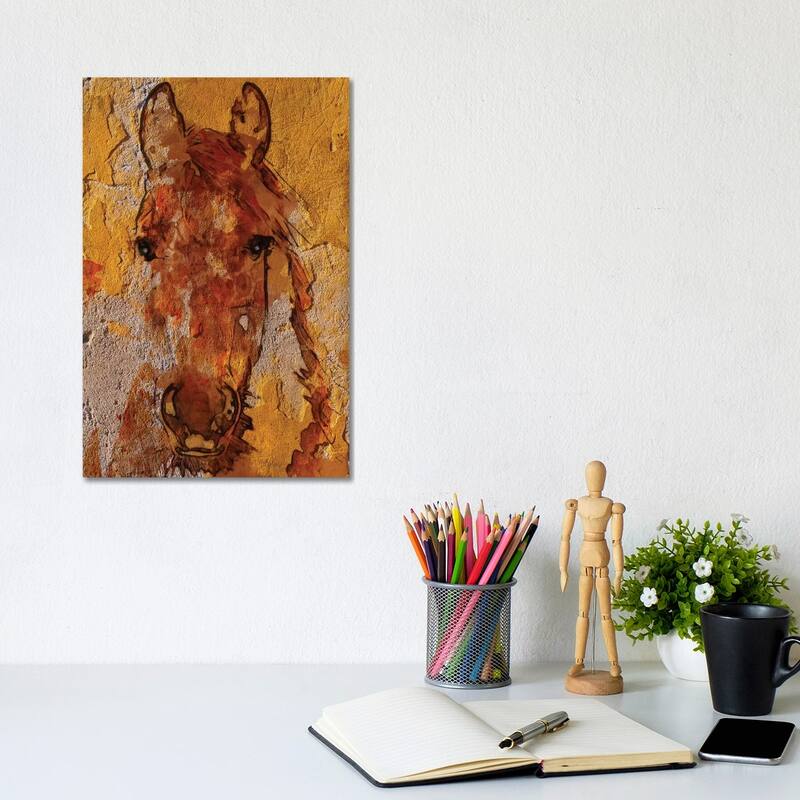 iCanvas "Yellow Horse" by Irena Orlov Canvas Print - 12x8x0.75