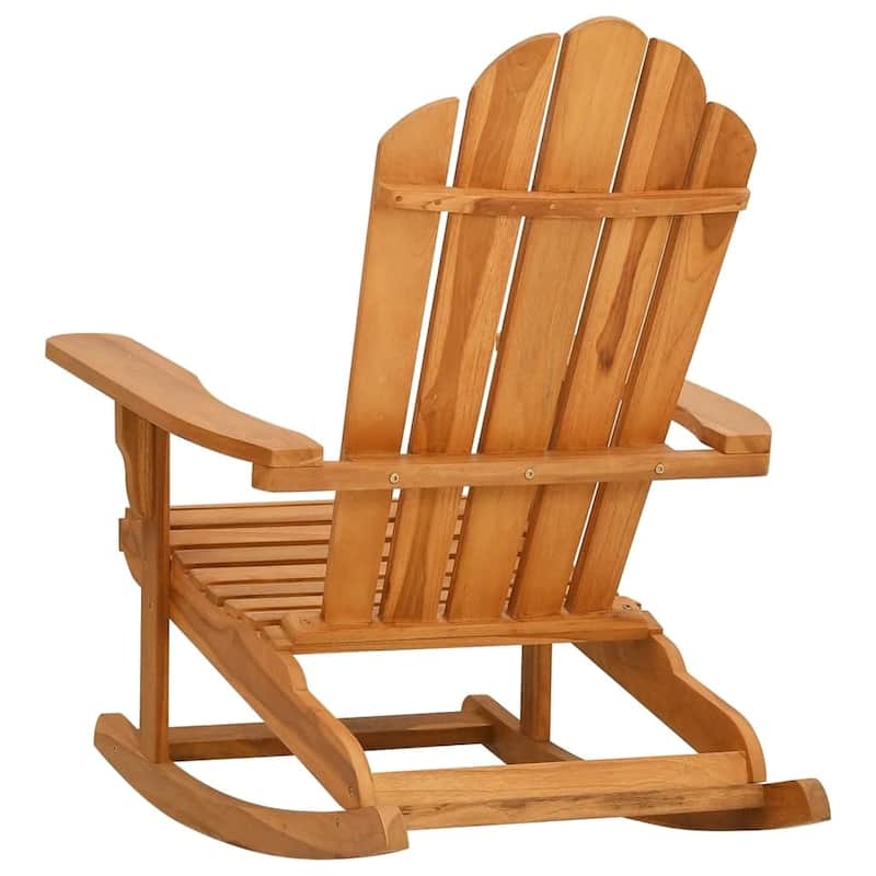 vidaXL Garden Rocking Adirondack Chair Teak Solid teak wood Medium - 39.4 x 30.3 x 38.6 in