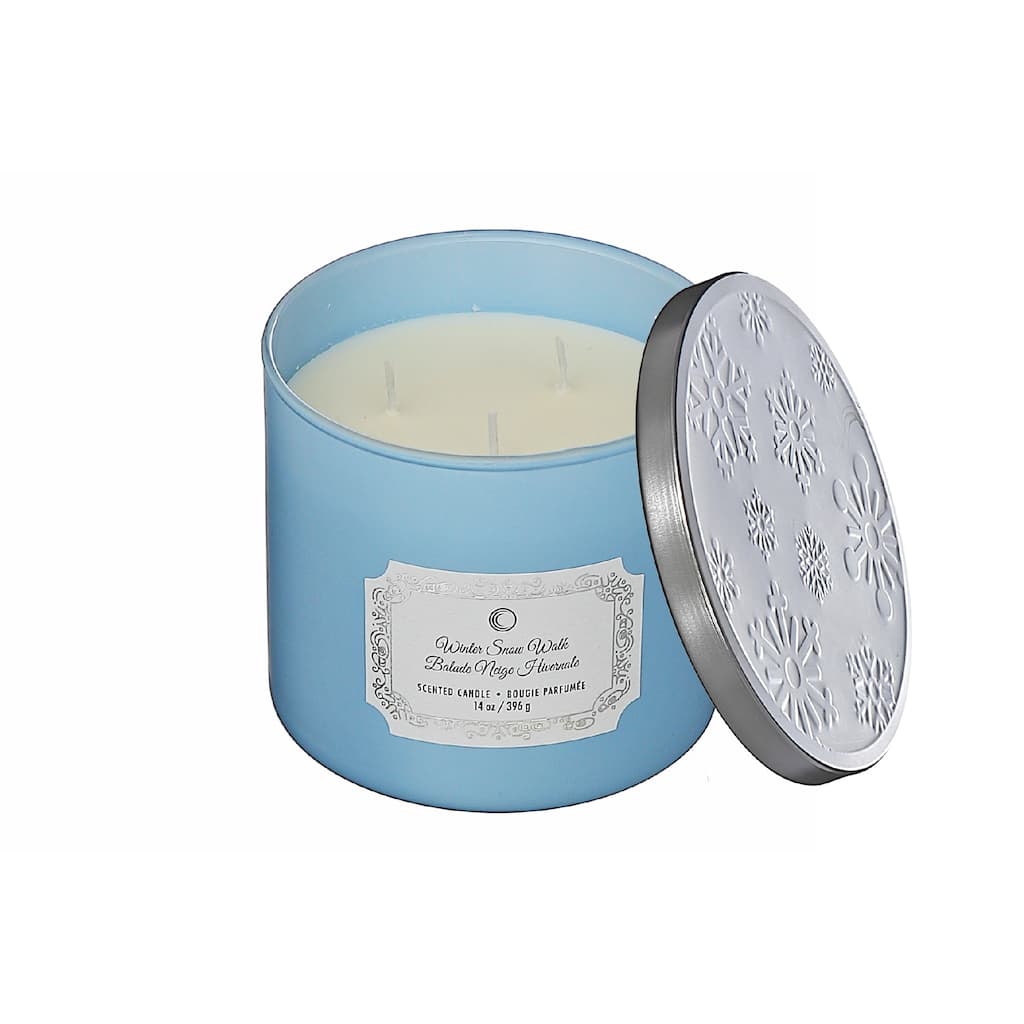 Christmas 14Oz 3 Wick Jar Candle Winter Snow Walk - N/A