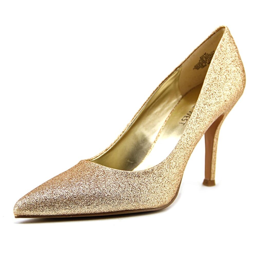 nine west gold heels