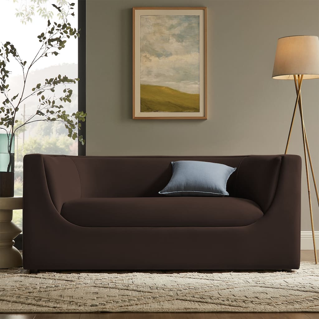 Hilda 67" Curved Back Performance Velvet Loveseat