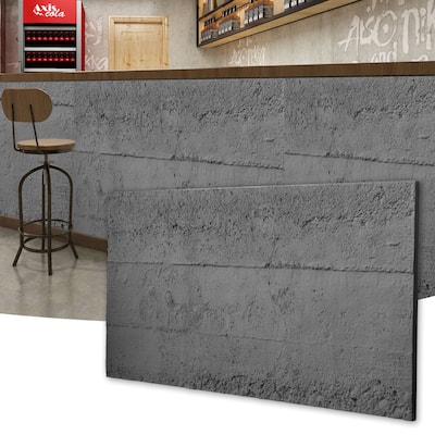 Art3d Cement Texture 3D Wall Panels,PU Wall Panels for Interior Wall Decor, 24'' x 48'', 4pcs