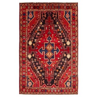 ECARPETGALLERY Hand-knotted Anatolian Vintage Red Wool Rug - 4'6 x
