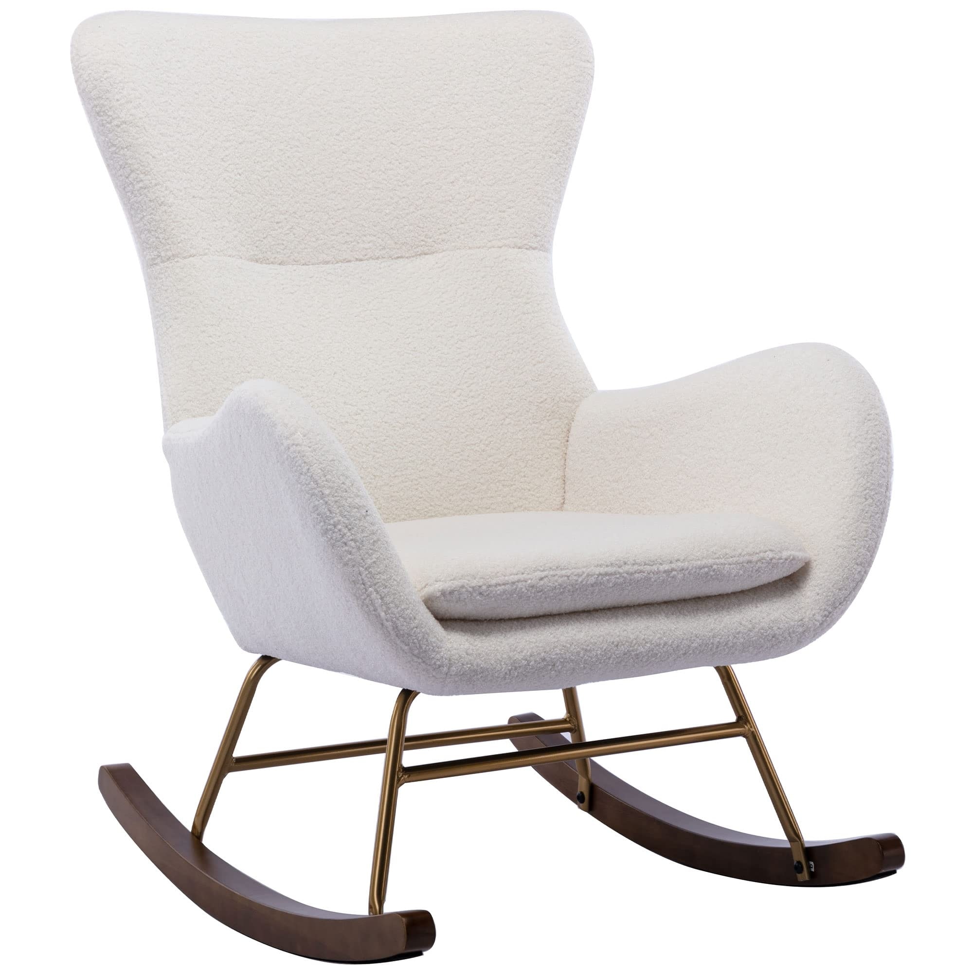 Rocking chair with gold sale legs