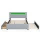 preview thumbnail 15 of 38, Queen Size Upholstered Storage Platform Bed with Twin Size Trundle