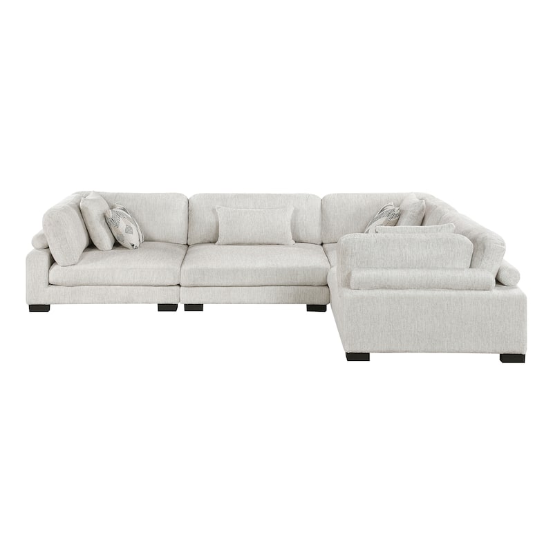 Abbeville Microfiber 4-Piece Modular Sectional - Beige