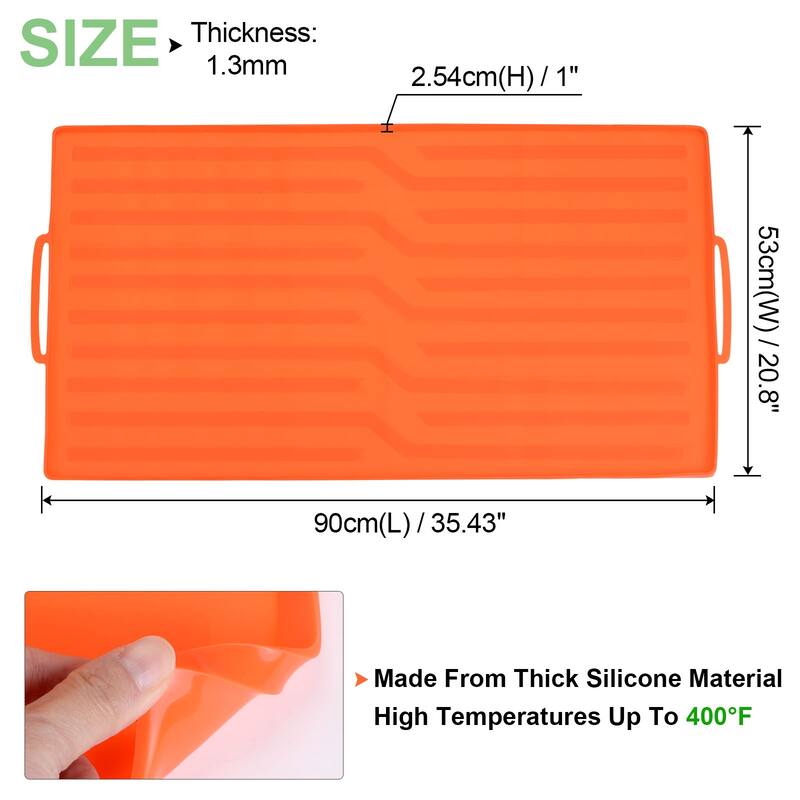 Griddle Mat Silicone Protective Cover Mat - Orange - 36 inch
