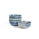 preview thumbnail 7 of 10, LEMIEUX ET CIE Hanami 4-Piece Stoneware Cereal Bowl Set Blue