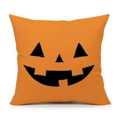 Yellow Halloween Abstract Pumpkin Pillow Case