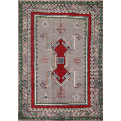 Kazak Oriental Accent Rug Handmade Wool Carpet - 4'3" x 5'8"