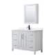 Option White / White Quartz Top / Matte Black Hardware