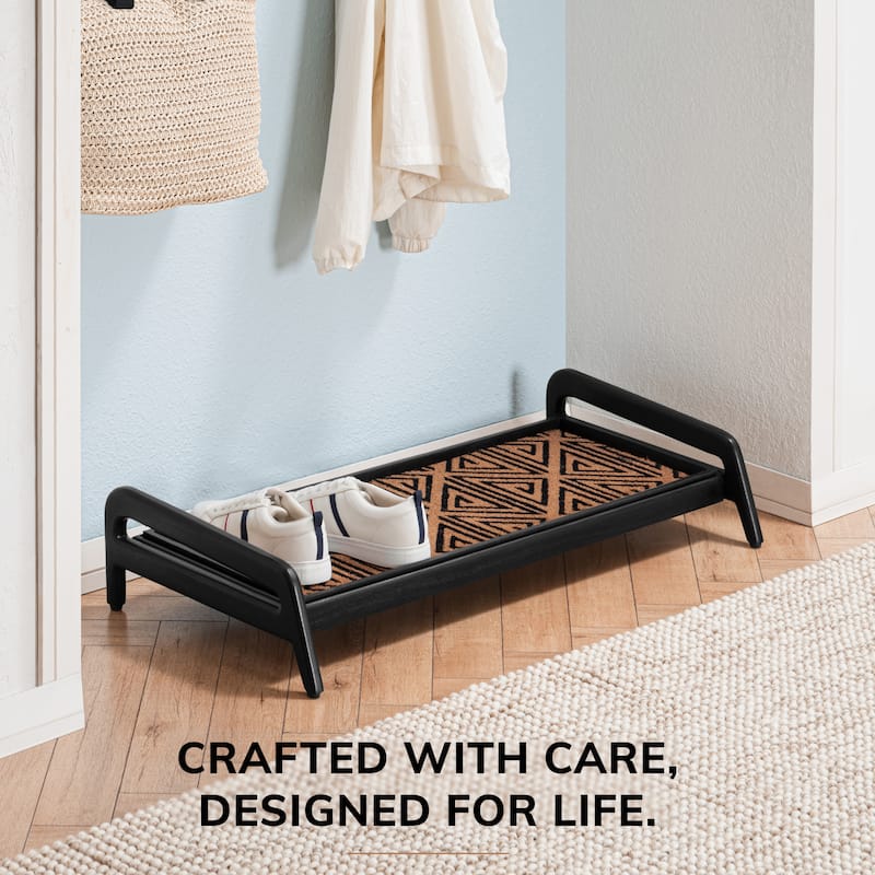 Jani Single-Tier Black Stand 3-Pair Rubber Boot Tray