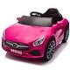preview thumbnail 41 of 78, Kids 12V Mercedes-Benz CLS 350 Ride-On Car with Volume Control, LED Lights, and Personalization Stickers Pink
