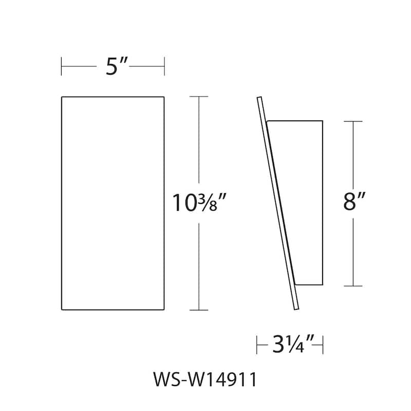 Slant LED Indoor and Outdoor Wall Light - 11