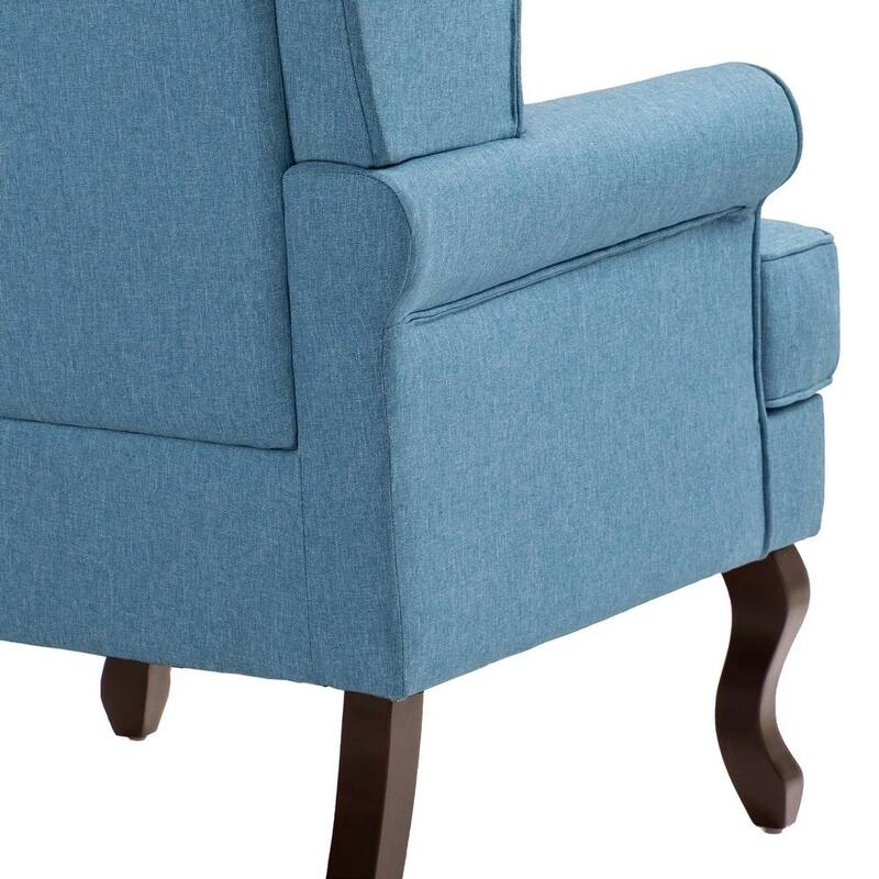 2 Set Modern Upholstery Wingback Accent Chair