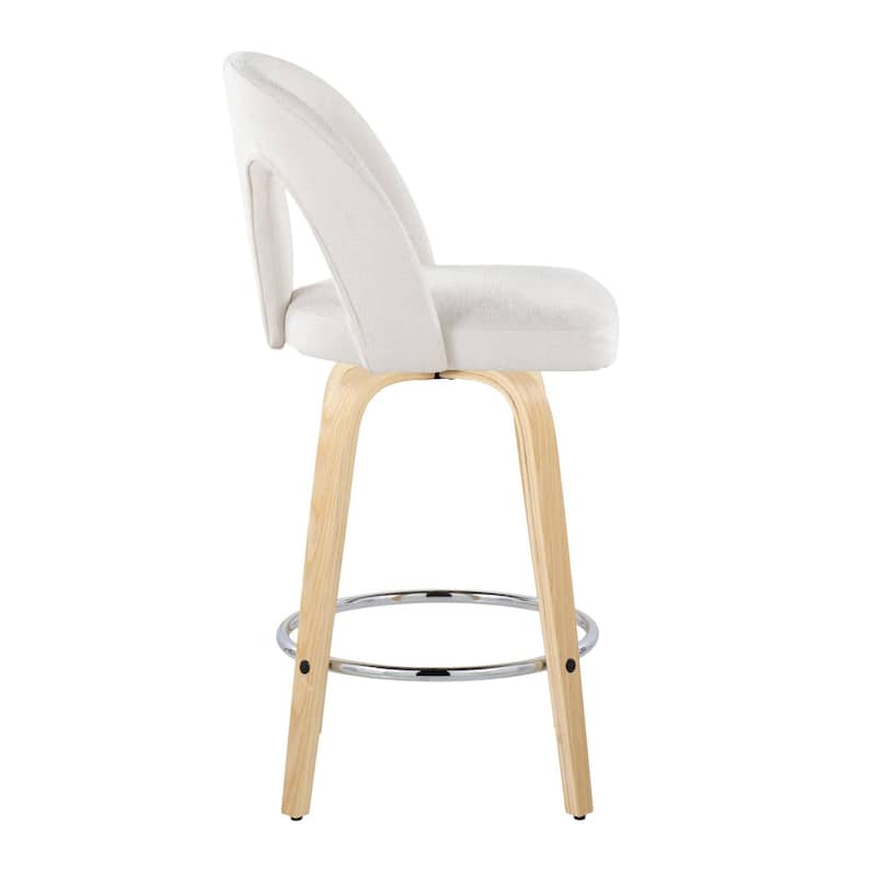 Ava Upholstered 26" Fixed-Height Counter Stool - Set of 2