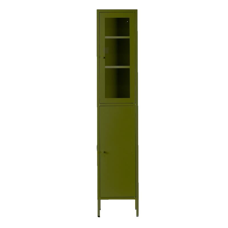 Aviva 71-inch Dark Green Two Door Metal Cabinet