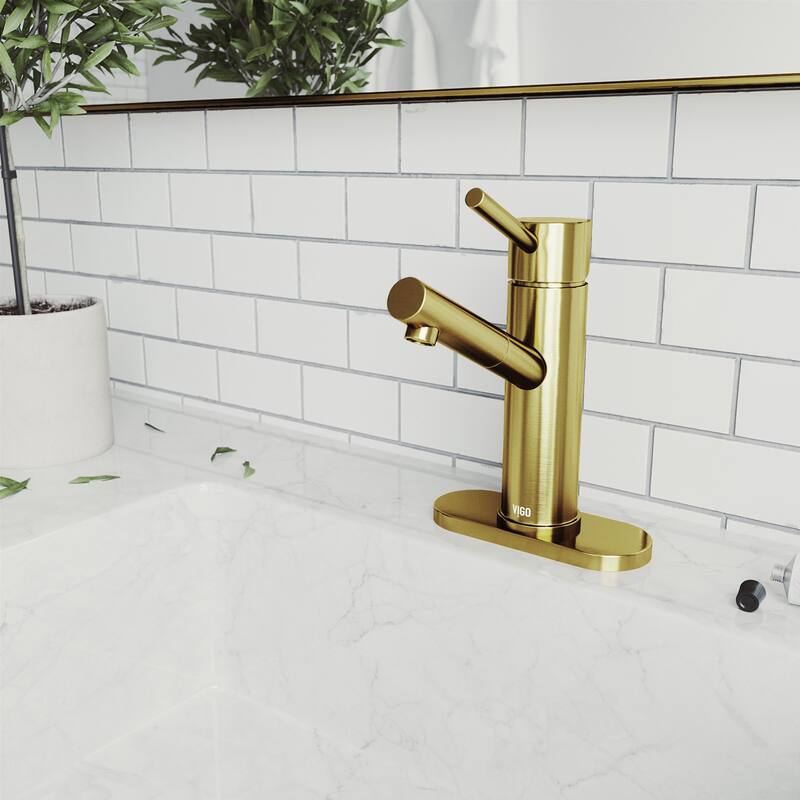 VIGO Noma 8" H Single Handle Single Hole Bathroom Faucet