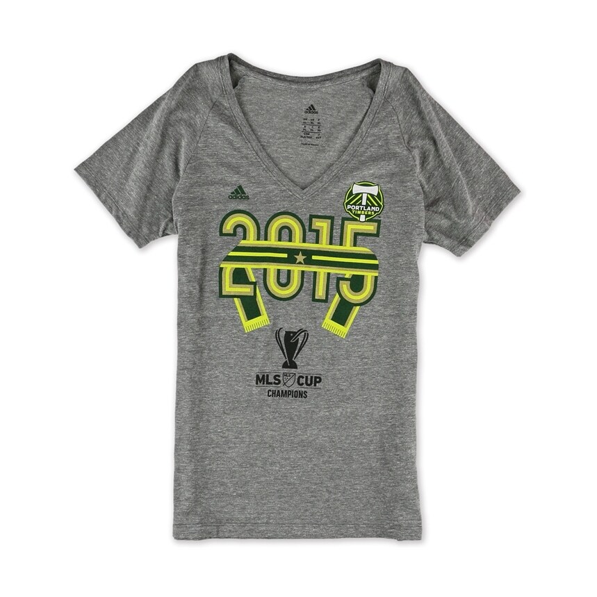 Adidas Womens 2015 MLS Cup Champion Graphic T-Shirt,, Grey, Medium
