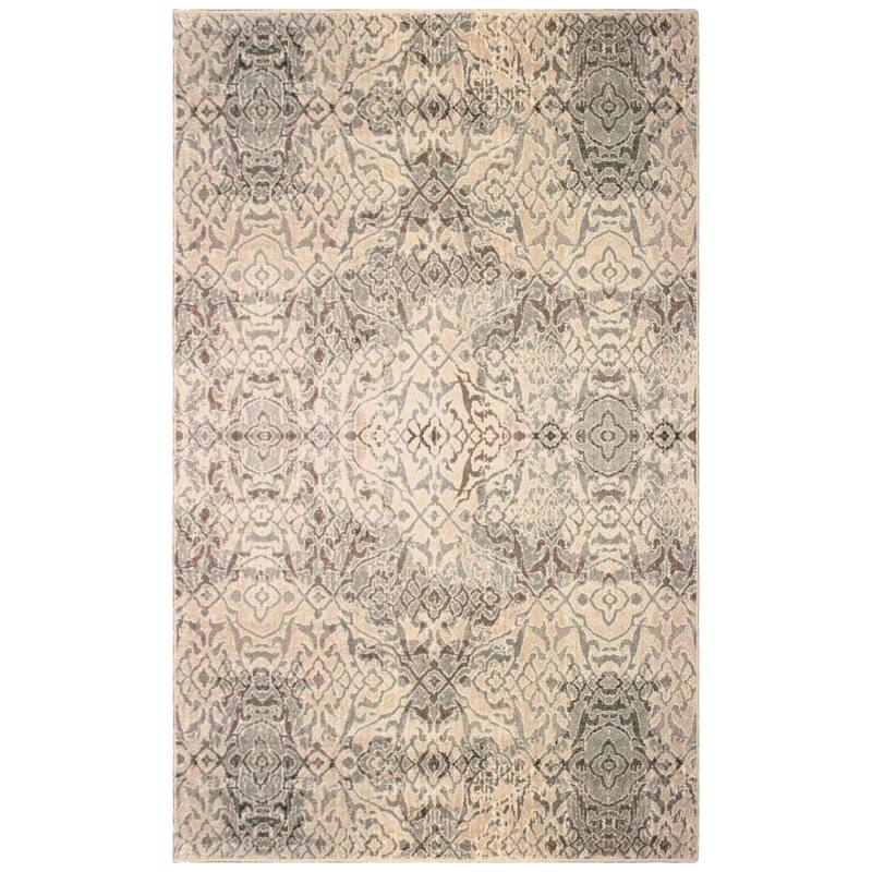 Superior Modern Oriental Damask Polypropylene Indoor Area Rug