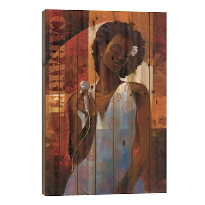 Diva Print On Wood by Keith Mallett - Multi-Color