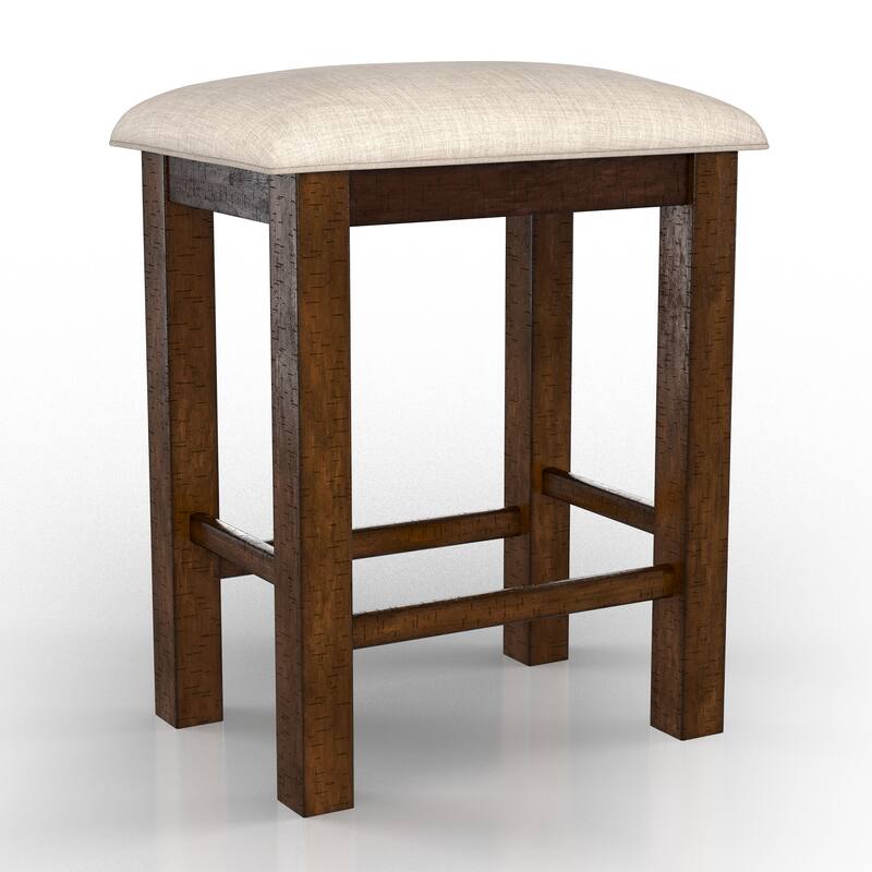 Deblynn Rustic Oak Fabric Counter Height Stool (Set of 2) by Furniture of America