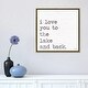 preview thumbnail 6 of 16, iCanvas "I Love You To The Lake and Back" by Jaxn Blvd. Framed Canvas Print