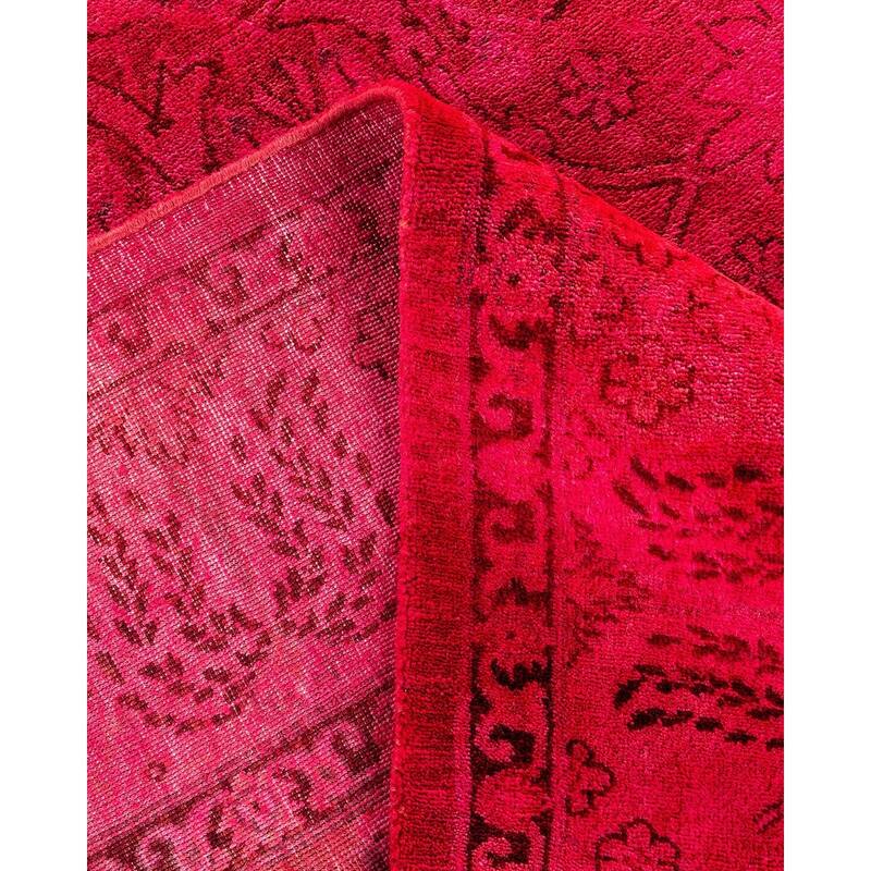 Overdyed, One-of-a-Kind Hand-Knotted Area Rug - Pink - 6' 2" x 9' 2"