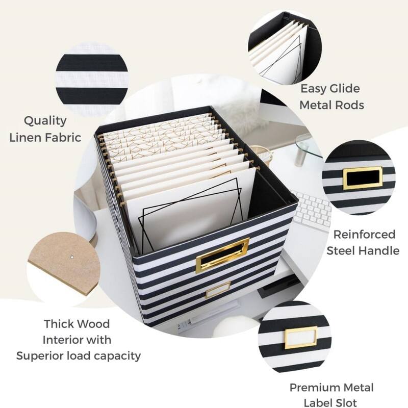 Portable File Box with Handle