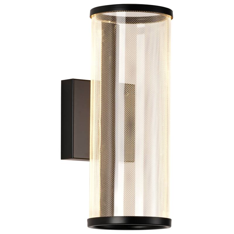 Vale LED Sconce Matte Black Silk Screened Acrylic Lens