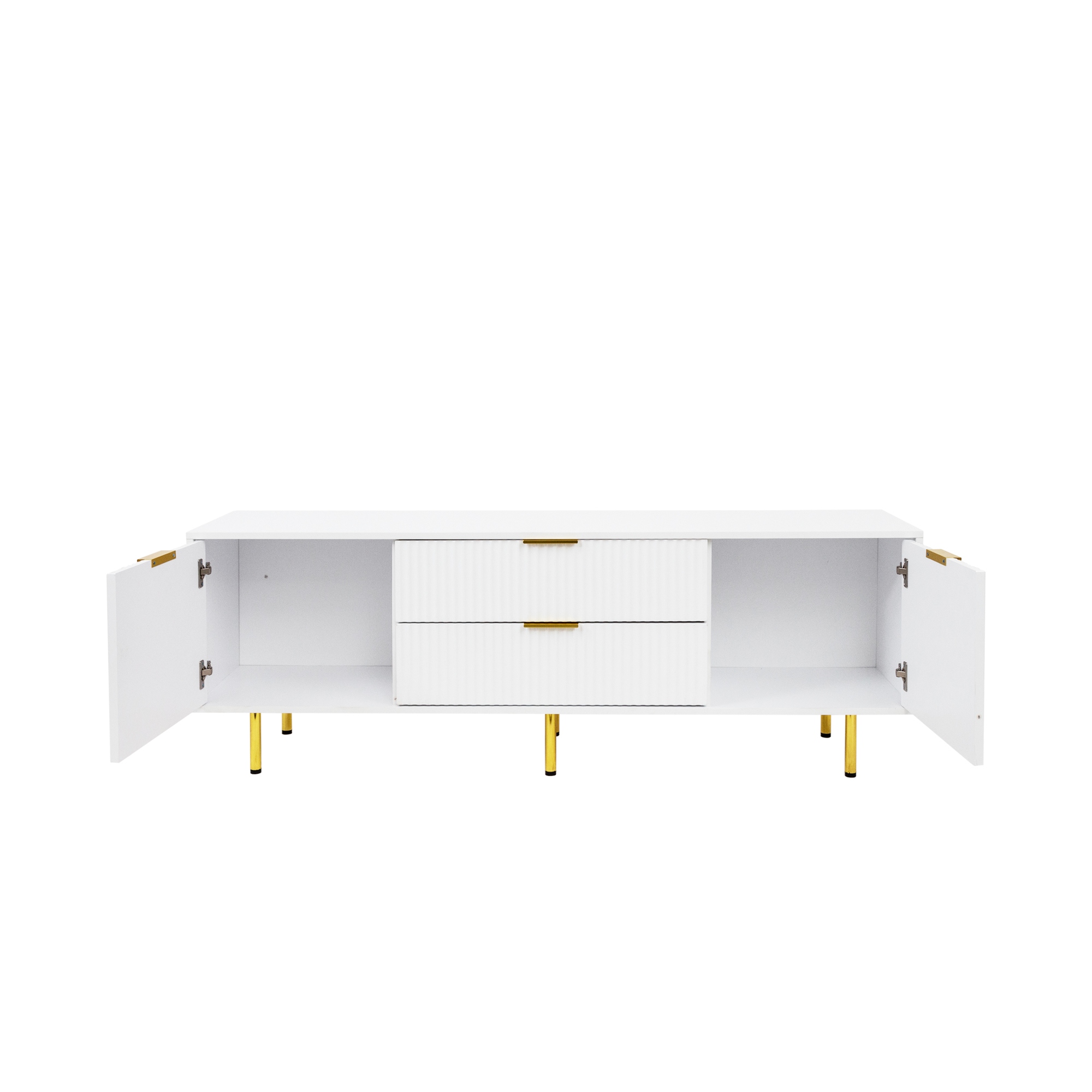 Modern warm white TV cabinet