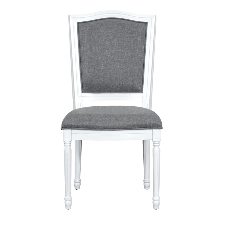 78.1'' Extendable Wood Dining Table Set with Removable Leaf and 6 Upholstered Dining Chairs