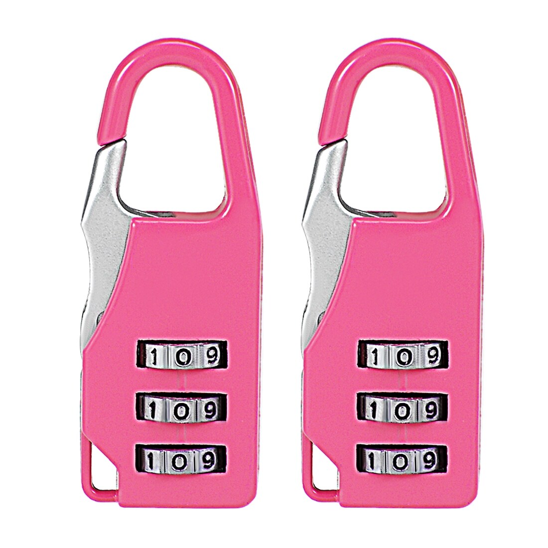3 Digit Combination Padlock 3mm Shackle Dia Code Dial Locks Pink