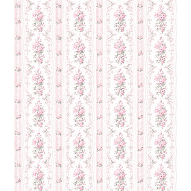 LoveShackFancy Dreamy Days Pink Parfait Peel and Stick Wallpaper