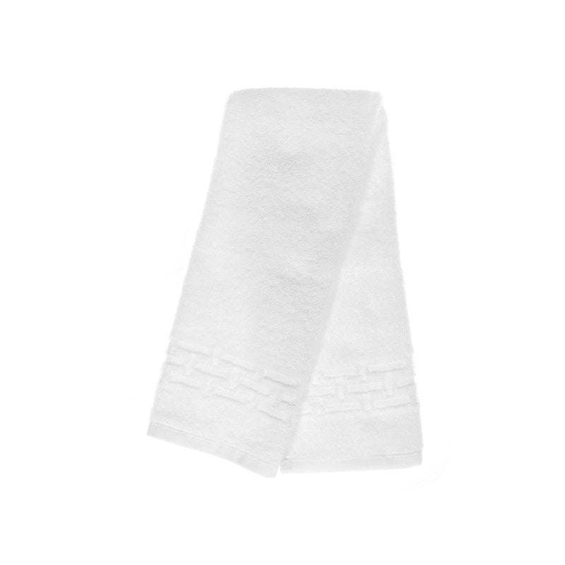 Kitchen Hand Towel 16x27 White W Blue Stripe
