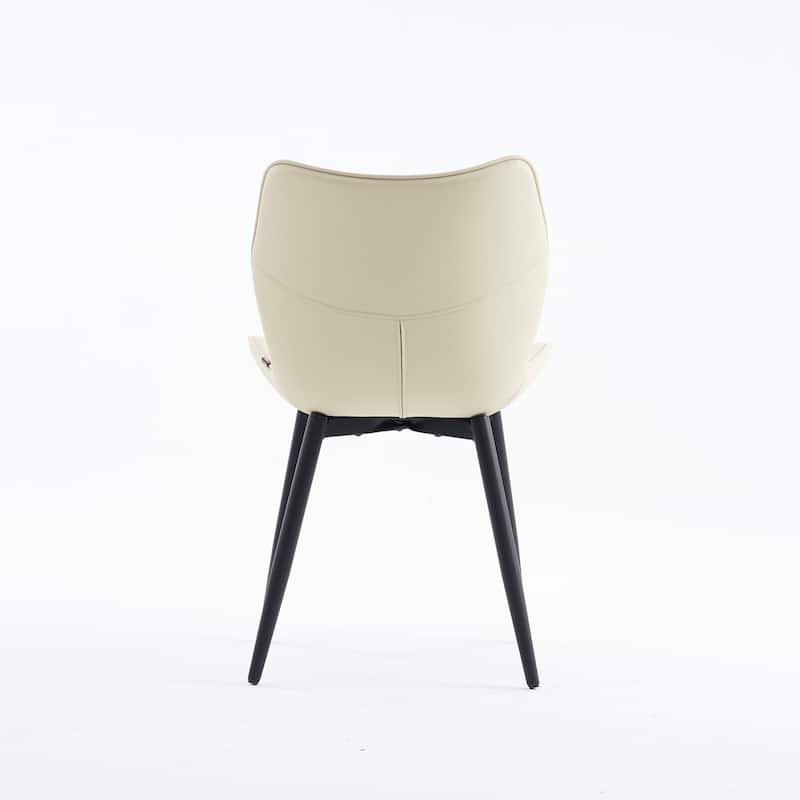 Upholstered Dining Chairs Set of 2, Faux Leather Kitchen Chairs