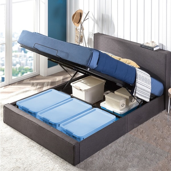 Upholstered Platform Bed King With Storage
