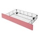 preview thumbnail 41 of 39, Queen Velvet Platform Bed with RGB Lights & 4 Drawers - Modern Design