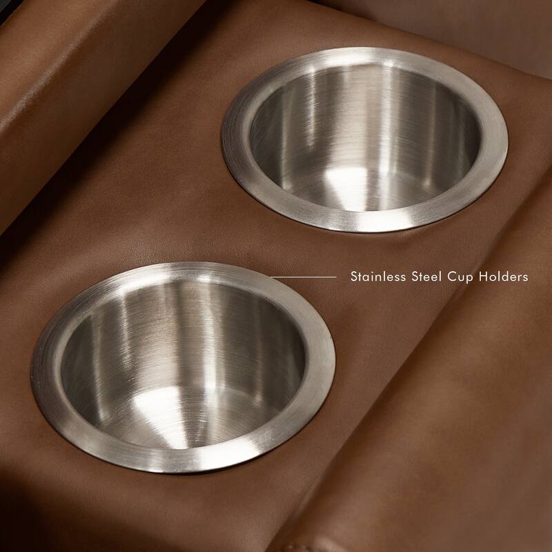 94.5'' W Faux Leather Dual-Power Oversized Width Seat Loveseat with Wireless Charging, Reading Light