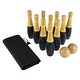 preview thumbnail 4 of 8, Indoor/Outdoor Backyard Lawn Bowling Game with10 Wooden Pins, 2 Balls, and Mesh Carrying Bag (8-Inch)