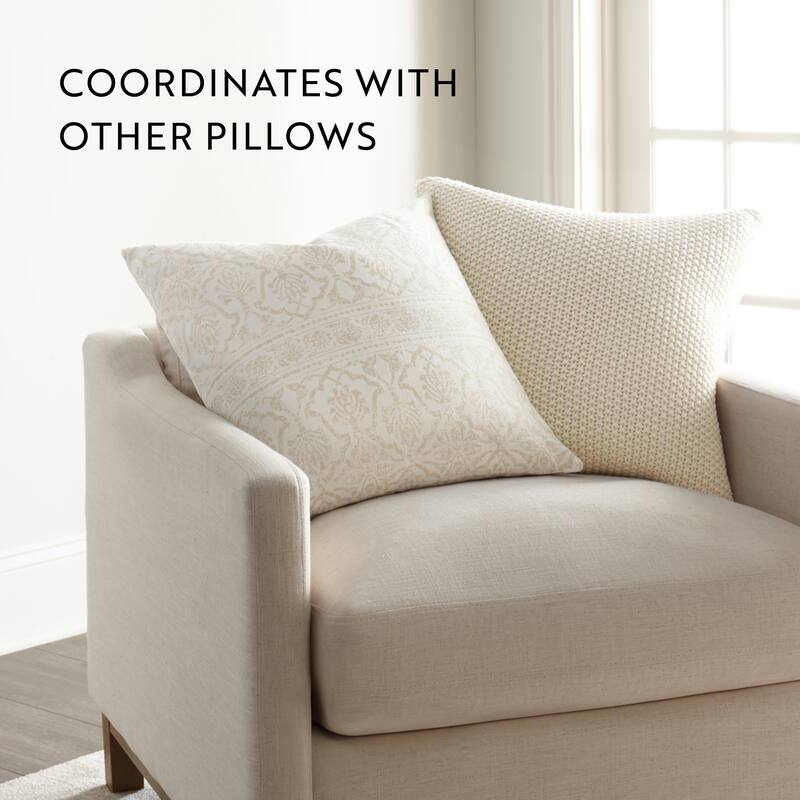 Elegant Patterns Cotton Decor Throw Pillow in Antique Floral