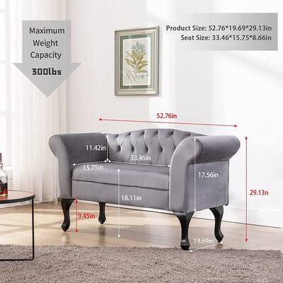 Loveseat Small Sofa Small Mini Room Couch Two-Seater Sofa for Small Space Office Studio Apartment Bedroom