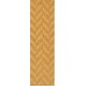 preview thumbnail 9 of 46, Hand-Woven Ann Tone-on-Tone Zig-Zag Wool Area Rug - 2' 3" x 14' Gold
