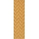 preview thumbnail 32 of 46, Hand-Woven Ann Tone-on-Tone Zig-Zag Wool Rug 2'3" x 12' - Gold